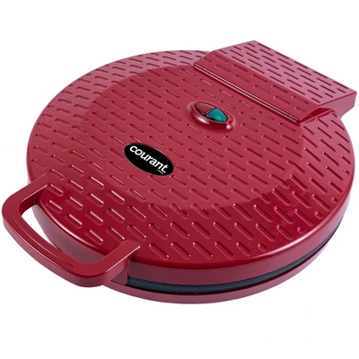 Courant 12 Inch Red Electronic Pizza Maker, Griddle And Oven With Food Board Included 3 Courant 12 Inch Red Electronic Pizza Maker, Griddle And Oven With Food Board Included