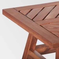 Slatted Chevron Acacia Wood Patio Side Table - Saracina Home -Home Improvement Store GUEST 405dd1a7 7fc5 41a0 9c36 7e6de1a864e0