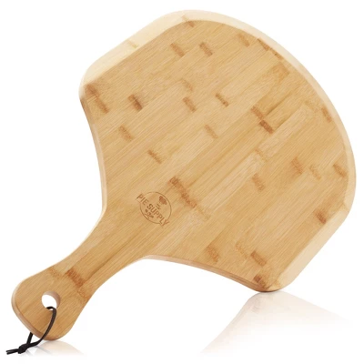 Pie Supply Bamboo Pizza Peel For Baking And Serving, Wood Paddle Cutting Board With Handle And Hanging Strap 10 Pie Supply Bamboo Pizza Peel For Baking And Serving, Wood Paddle Cutting Board With Handle And Hanging Strap - Image 8
