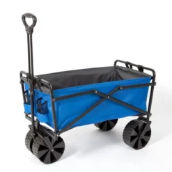 Seina Heavy Duty Steel Collapsible Folding Outdoor Portable Utility Cart Wagon With All Terrain Plastic Wheels And 150 Pound Capacity, Blue/Gray -Home Improvement Store GUEST 41caaa9a 6bc6 4d59 90a0 757f13a6b568