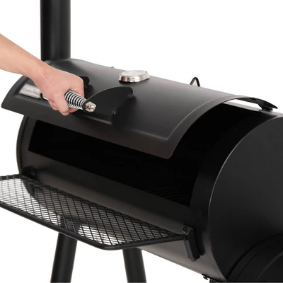 Captiva Designs E02GR006 Offset Charcoal Smoker - Black 3 Captiva Designs E02GR006 Offset Charcoal Smoker - Black