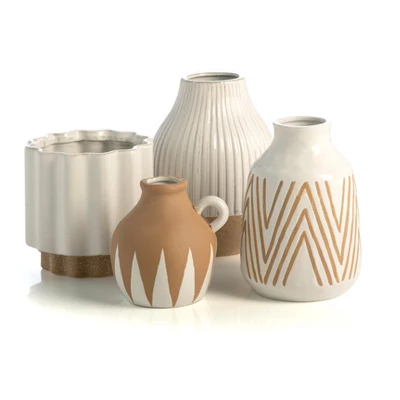 Loma White Planter Vase - Shiraleah 5 Loma White Planter Vase - Shiraleah - Image 3