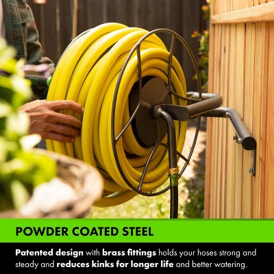 Yard Butler Swivel Hose Reel - Wall Mounted - Heavy Duty Metal Garden Hose Holder With 180 Degree Swivel - ISRWM-180 6 Yard Butler Swivel Hose Reel - Wall Mounted - Heavy Duty Metal Garden Hose Holder With 180 Degree Swivel - ISRWM-180 - Image 4