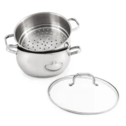 BergHOFF Belly Shape 18/10 Stainless Steel 9.5" Stockpot With Glass Lid 5.5Qt. 14 BergHOFF Belly Shape 18/10 Stainless Steel 9.5" Stockpot With Glass Lid 5.5Qt. -Home Improvement Store GUEST 468351cb b818 4f28 934a cce1e68eb59c