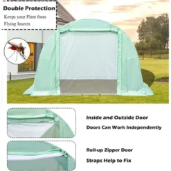 Aoodor Large Walk-in Green House With Zippered Screen Doors 15 Aoodor Large Walk-in Green House With Zippered Screen Doors -Home Improvement Store GUEST 4904e323 4aab 4540 a6f7 f79b3801c0f4