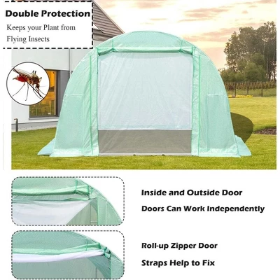 Aoodor Large Walk-in Green House With Zippered Screen Doors 8 Aoodor Large Walk-in Green House With Zippered Screen Doors - Image 6