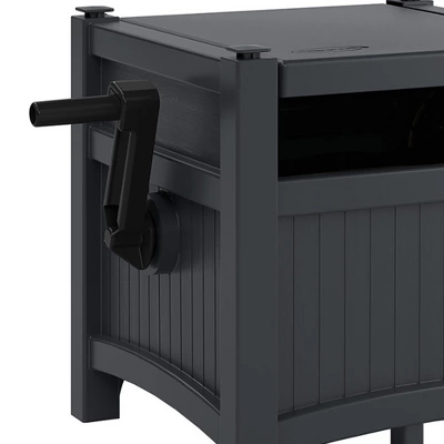 Suncast Hideaway 100-Foot Garden Hose Reel For 5/8" Hoses W/Stay-Up Lid & Crank Handle For Hassle-free Outdoor Storage, Cyberspace (3 Pack) 6 Suncast Hideaway 100-Foot Garden Hose Reel For 5/8" Hoses W/Stay-Up Lid & Crank Handle For Hassle-free Outdoor Storage, Cyberspace (3 Pack) - Image 4