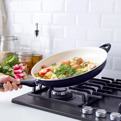 GreenPan Rio 13.5" Great Big Frypan With Helper Handle Black 7 GreenPan Rio 13.5" Great Big Frypan With Helper Handle Black - Image 5