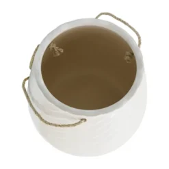 Sagebrook Home 7" Wide Chevron Ceramic Hanging Planter Pot White -Home Improvement Store GUEST 4fdf4142 ab0e 46d8 a1f0 755149d9f9d0