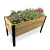 35" Wide Rectangular Wooden Elevated Garden Bed With Legs Tan - Backyard Expressions