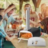 Costway 12" Multi-Fuel Pizza Oven Propane & Wood Fired Pizza Maker Portable