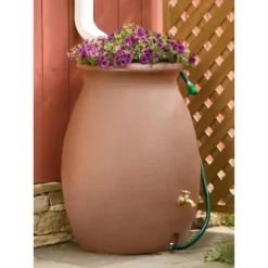 Rainwater Urn, 50 Gallon, 4' Hose Included, Brass Water Spigot, Removable Top -Home Improvement Store GUEST 509890b8 1f27 4ad0 bd5b 141e9731b95b