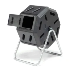 FCMP Outdoor Lawn & Garden 22.5 Gallon Plastic Tumbling Composter Rotating Yard Waste Bin With Aeration Holes, Black -Home Improvement Store GUEST 528a1470 e2a3 4187 8418 1912a18b77f7