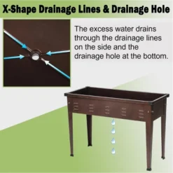 LuxenHome 39.57" W Brown Metal Rectangular Raised Garden Planter 20 LuxenHome 39.57" W Brown Metal Rectangular Raised Garden Planter -Home Improvement Store GUEST 55b82b8b c054 49ad 80cc 273c36cb2d0d