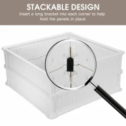 Costway 4 Pcs 48.5'' Raised Garden Bed Square Plant Box Planter Flower Vegetable White -Home Improvement Store GUEST 560af9e6 a1b9 4d84 ad1e 446df8dfd11a