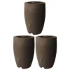 Algreen Athena 50 Gallon Plastic Outdoor Rain Barrel With Brass Spigot And Screen Guard For Rain Water Collection And Storage, Brownstone (3 Pack) -Home Improvement Store GUEST 5bc095e9 5499 4881 891f b52ff9c81fd5