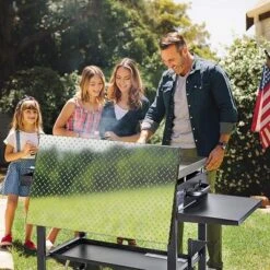 Flybold 28" Griddle Cover With Waterproof Aluminum Diamond Plate And Stainless Steel Handle For Outdoor BBQ Hood Blackstone Griddle Accessories -Home Improvement Store GUEST 5e2eebee 184a 43e8 9654 d8dd5fdb7227