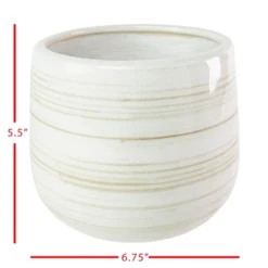 White Swirl Stoneware Planter - Foreside Home & Garden -Home Improvement Store GUEST 5fa42abe 3e47 42ff 976f 959fbdd2566e