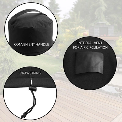 Pure Grill 27-Inch Ceramic Grill Cover For All Large Kamado Charcoal BBQ Grill Brands, Universal Fit Cover - 35" Dia X 45" H 5 Pure Grill 27-Inch Ceramic Grill Cover For All Large Kamado Charcoal BBQ Grill Brands, Universal Fit Cover - 35" Dia X 45" H - Image 3