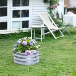 LuxenHome 2ft Round Galvanized Metal Raised Garden Bed Planter 20 LuxenHome 2ft Round Galvanized Metal Raised Garden Bed Planter -Home Improvement Store GUEST 61faa0bb 480e 4d9f 91fd 9fbfecdb6eb5