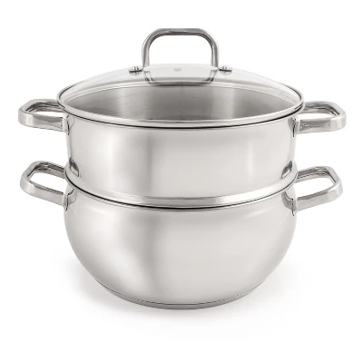 BergHOFF Belly Shape 18/10 Stainless Steel 9.5" Stockpot With Glass Lid 5.5Qt. 7 BergHOFF Belly Shape 18/10 Stainless Steel 9.5" Stockpot With Glass Lid 5.5Qt. - Image 5