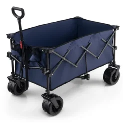 Costway Folding Collapsible Wagon Utility Garden Cart W/ Wide Wheels Adjustable Handle -Home Improvement Store GUEST 641c38fa 19c9 49e2 8ebe afad1c4a4d92