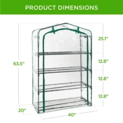 Best Choice Products 40in Wide 4-Tier Mini Greenhouse, Portable Indoor Outdoor Arboretum For Yard W/ Steel Shelves -Home Improvement Store GUEST 643d390f bf3a 4968 ac3d 3e6083d6741c