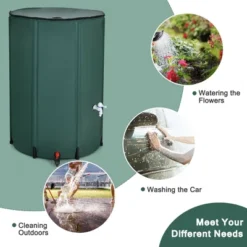 Costway 100 Gallon Portable Rain Barrel Water Collector Collapsible Tank W/Spigot Filter -Home Improvement Store GUEST 67ac2c85 5b79 440f 922d 13aeb4cfbbbb