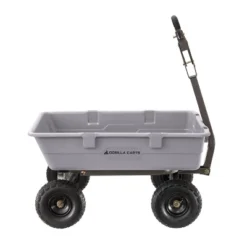 Gorilla Carts 800 Pound Capacity Heavy Duty Poly Yard Garden Steel Dump Utility Wheelbarrow Wagon Cart With 2 In 1 Towing ATV Handle, Gray -Home Improvement Store GUEST 695e6548 c791 4481 9af3 2cda5bbef411