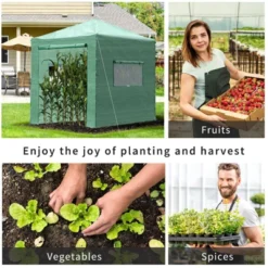 OutsunnyPortable Pop-up Walk-in Greenhouse With Roll-up Door -Home Improvement Store GUEST 69afb2cf 6f95 4542 bb9d 2f968ce4e444