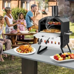 Costway 2-Layer Pizza Oven Wood Fired Pizza Grill Outside Pizza Maker With Waterproof Cover -Home Improvement Store GUEST 69fefcc2 46c9 4db3 ac96 d1752a27c52b