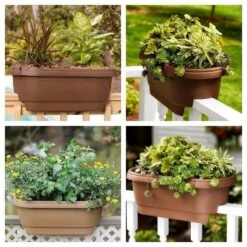 Bloem 24" Wide Rectangular Deck Rail Planter