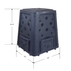 Redmon 65 Gallon Capacity Compost Bin With Snapping Lift Off Lid, 4 Door Access, And Multiple Vent Holes, For Home Gardens And Landscaping, Black -Home Improvement Store GUEST 6ce363c9 4a1f 4739 805f 715a12705677