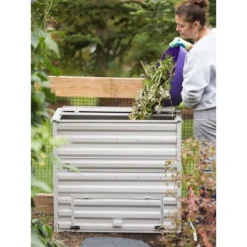 Gardener's Supply Company Demeter Metal Compost Bin | Weatherproof Powder-Coated Galvanized Steel Large Outdoor Composter | 36"W X 20"D X 32"H - Steel -Home Improvement Store GUEST 6ec0e901 2ee2 4d19 b97d 7721bf9ce9d0