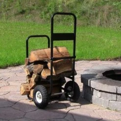 Sunnydaze Decor Sunnydaze Indoor/Outdoor Steel Rolling Firewood Log Cart Carrier With Wheels - 1/8 Face Cord - Black -Home Improvement Store GUEST 6f96e1d9 391f 43f4 b48f 3466ecd67961
