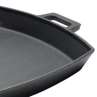 Bayou Classic 12 X 14 Inch Heavyweight Even-Heating Oven & Broiler Safe Cast Iron Shallow Skillet Pan With Wide Loop Handles For Cooking Or Baking 5 Bayou Classic 12 X 14 Inch Heavyweight Even-Heating Oven & Broiler Safe Cast Iron Shallow Skillet Pan With Wide Loop Handles For Cooking Or Baking - Image 3