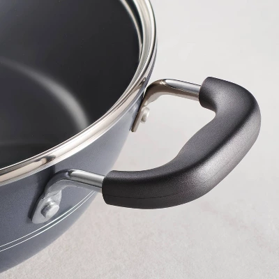 Tramontina 5qt Aluminum Non Stick Covered Jumbo Cooker - Blue 5 Tramontina 5qt Aluminum Non Stick Covered Jumbo Cooker - Blue - Image 3