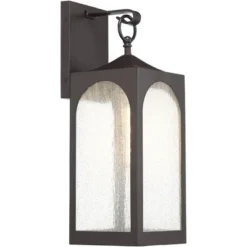 Possini Euro Design Tyne Modern Outdoor Wall Light Fixture Bronze 20 1/2" Seedy Glass For Post Exterior Barn Deck House Porch Yard Posts Patio Home -Home Improvement Store GUEST 736cdfea 3b34 4265 80da 2a4124f385c5