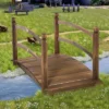 Outsunny 4.7' Garden Bridge, Arc Wood Footbridge, Decorative Pond Bridge With Side Rails -Home Improvement Store GUEST 736e951f b4a5 4389 b908 37a3fcb2de17