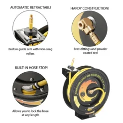 Fleming Supply Retractable Rubber Air Hose Reel, 20.75" X 7" X 19" 11 Fleming Supply Retractable Rubber Air Hose Reel, 20.75" X 7" X 19" -Home Improvement Store GUEST 748c35bf 09f0 4e03 a75a 3c401202d167