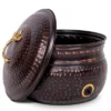BirdRock Home Decorative Water Hose Pot With Lid - Distressed Bronze - 100 Ft Hose