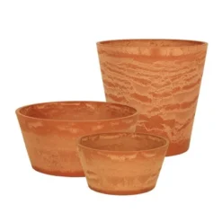 ACHLA Designs 16" Wide Small Indoor Outdoor Denise Wood Stone And Iron Planter Terra Cotta Finish -Home Improvement Store GUEST 762a4144 e67e 49cd 9233 7647c9787314