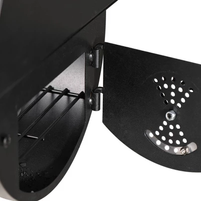 Captiva Designs E02GR006 Offset Charcoal Smoker - Black 7 Captiva Designs E02GR006 Offset Charcoal Smoker - Black - Image 5