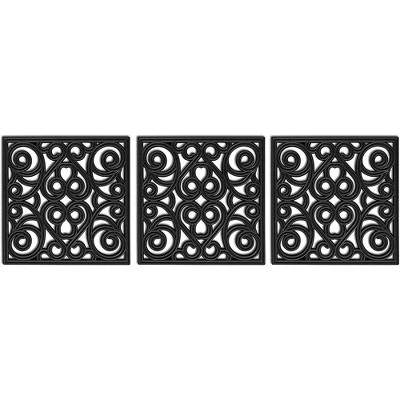 BirdRock Home Rubber Stepping Stone Tiles - 12 X 12" - Set Of 3 - Black 4 BirdRock Home Rubber Stepping Stone Tiles - 12 X 12" - Set Of 3 - Black - Image 2