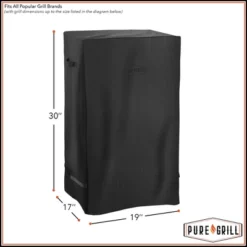 Pure Grill 30-inch Smoker BBQ Grill Cover For Electric Vertical Smokers, Universal Fit Cover 19" X 17" X 30" -Home Improvement Store GUEST 80d33525 dc41 499d 9137 042f3e31fca8