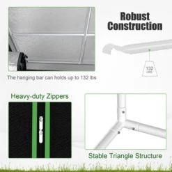 Costway 36''x36''x72'' Mylar Hydroponic Grow Tent W/Observation Window & Floor Tray GrayBlack 15 Costway 36''x36''x72'' Mylar Hydroponic Grow Tent W/Observation Window & Floor Tray GrayBlack -Home Improvement Store GUEST 81493748 8655 4101 8caa 665d9d0ed94e