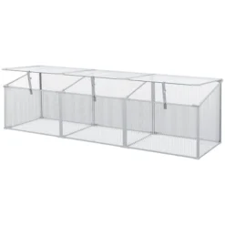 Outsunny Mini Greenhouse Kit, 71" Outdoor Cold Frame With Adjustable Roof, Polycarbonate & Aluminum Frame -Home Improvement Store GUEST 81c18495 993a 49c8 9ae0 65c0eb81ce4e