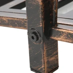 Outsunny 3.3' Metal Arch Zen Garden Bridge With Safety Siderails, Decorative Footbridge, Delicate Scrollwork & Corner Spheres For Stream, Black -Home Improvement Store GUEST 82d53bbf 968c 439e afae 34d607131544