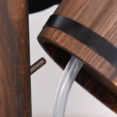 Costway Garden Rustic Wishing Well Water Fountain Wooden Outdoor Electric Backyard Pump 10 Costway Garden Rustic Wishing Well Water Fountain Wooden Outdoor Electric Backyard Pump - Image 8