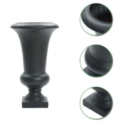LuxenHome 22.75" H Slim MgO Urn Planter Black -Home Improvement Store GUEST 87afd777 bd5a 488d 81fe d4f4a133e4c1